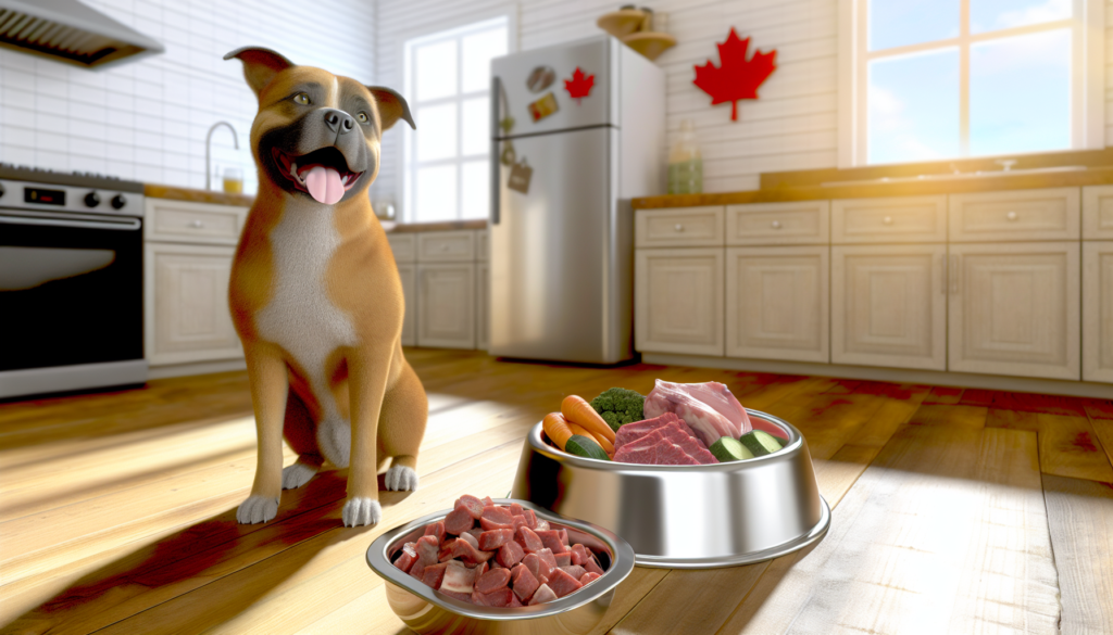 Fresh raw dog food patties in stainless steel bowl
